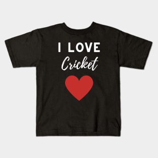 I Love Cricket Kids T-Shirt